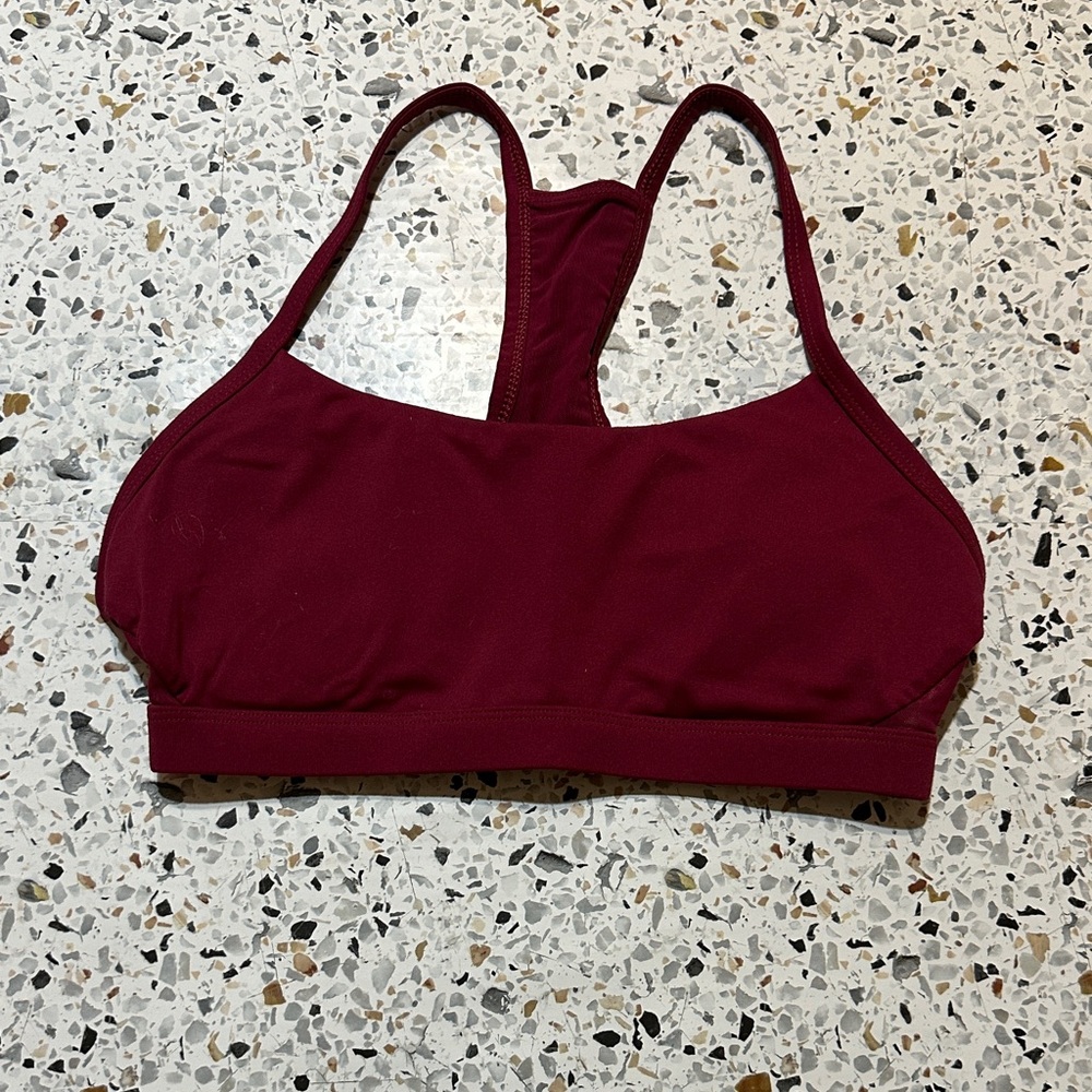 Fabletics sports bra burgundy/plum size small women’s